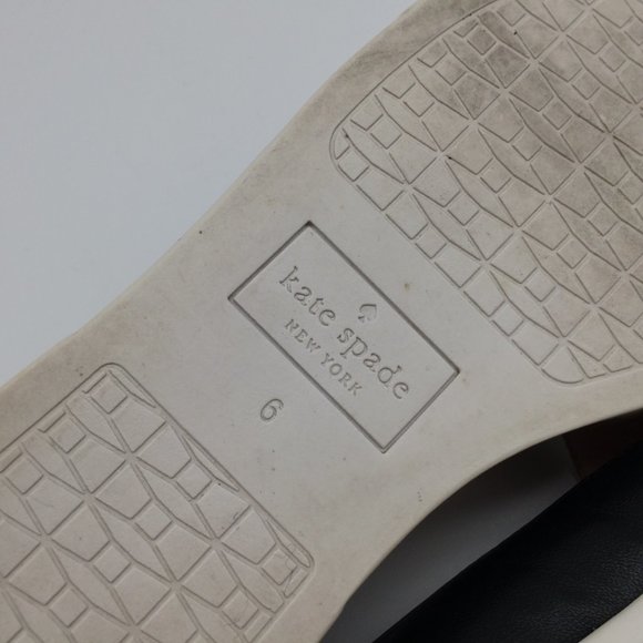 Kate Spade Loafers Shoe Slip On Black White 6 - Picture 11 of 11